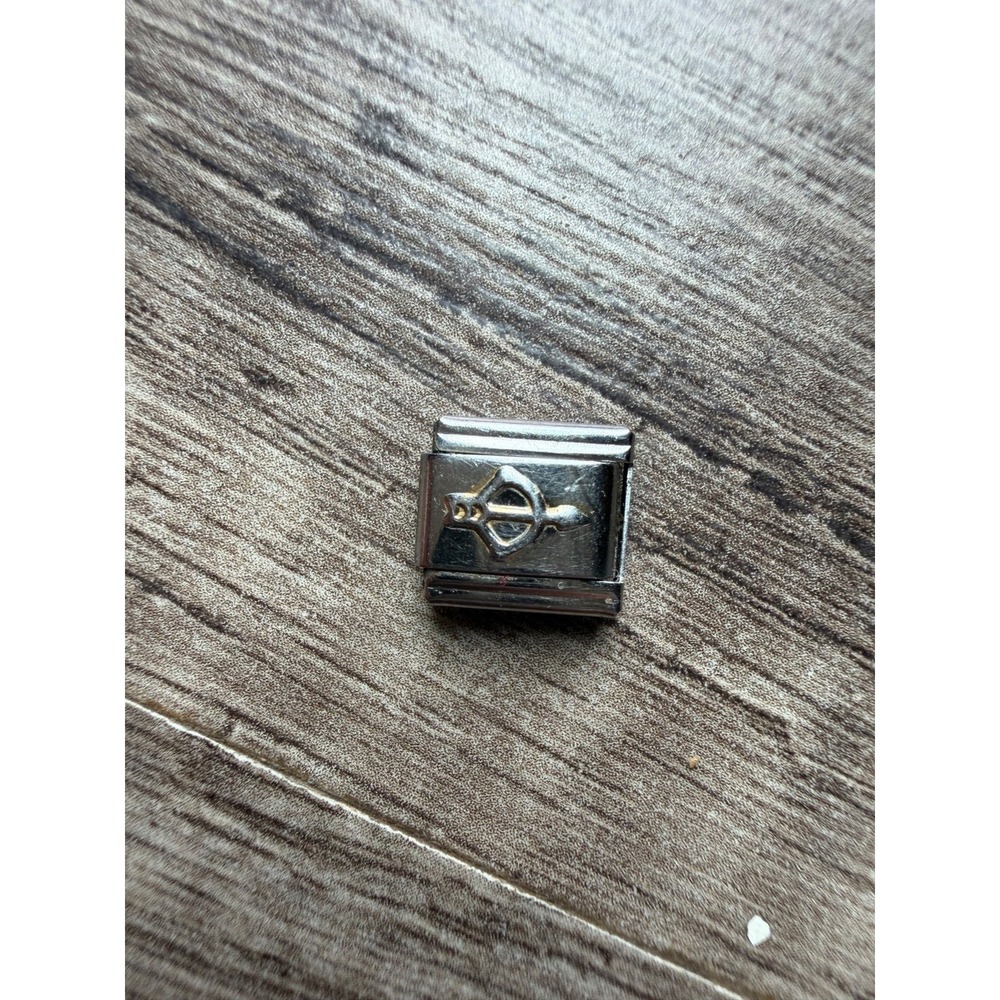 Fascini Da Venezia Stainless Steel Italian Modular Charm Engraved Silver Tone